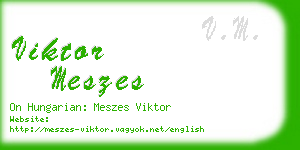 viktor meszes business card